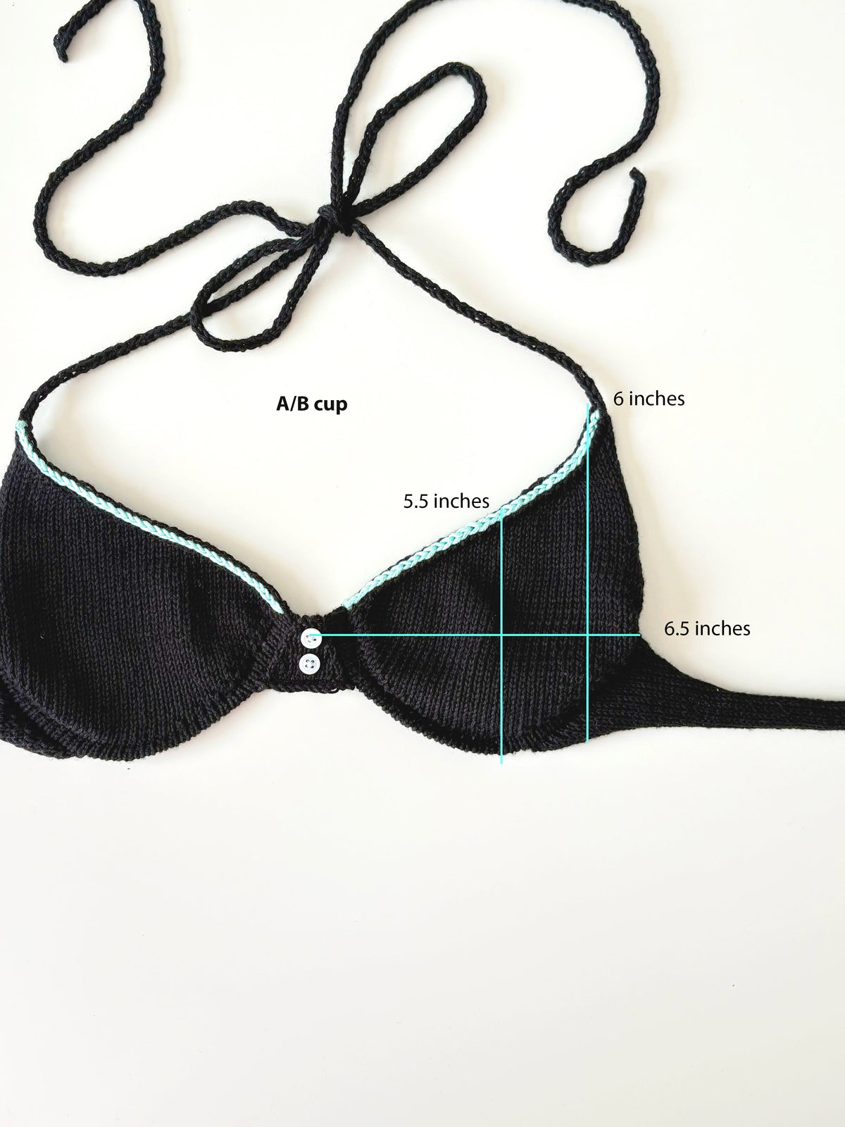 Little Button Bra - Black