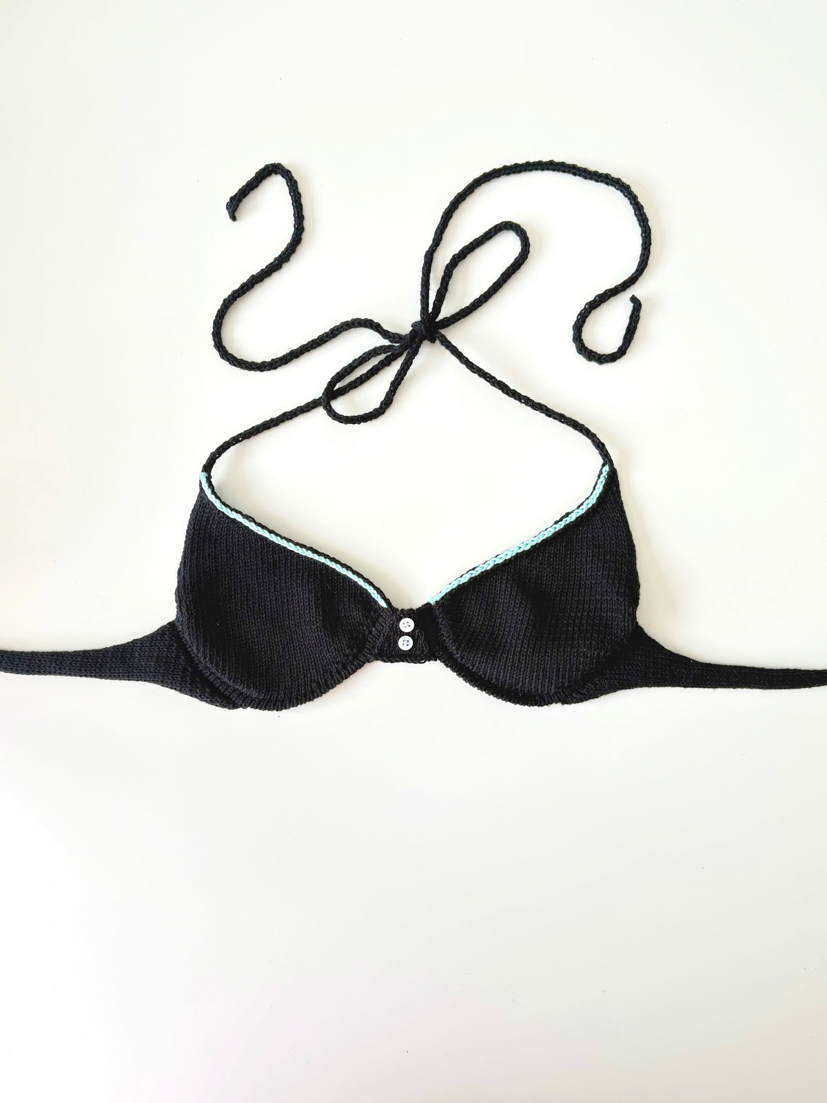 Little Button Bra - Black